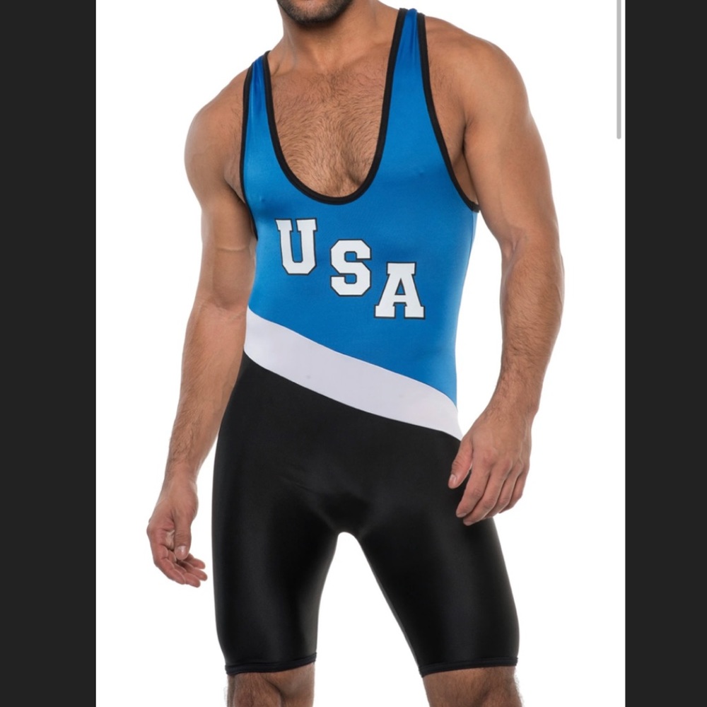 American Jock X Go SoftWear USA Wrestling Singlet
